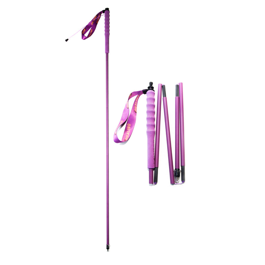 Carbon Fiber Trekking Poles - Folding Ultralight and Purple Color