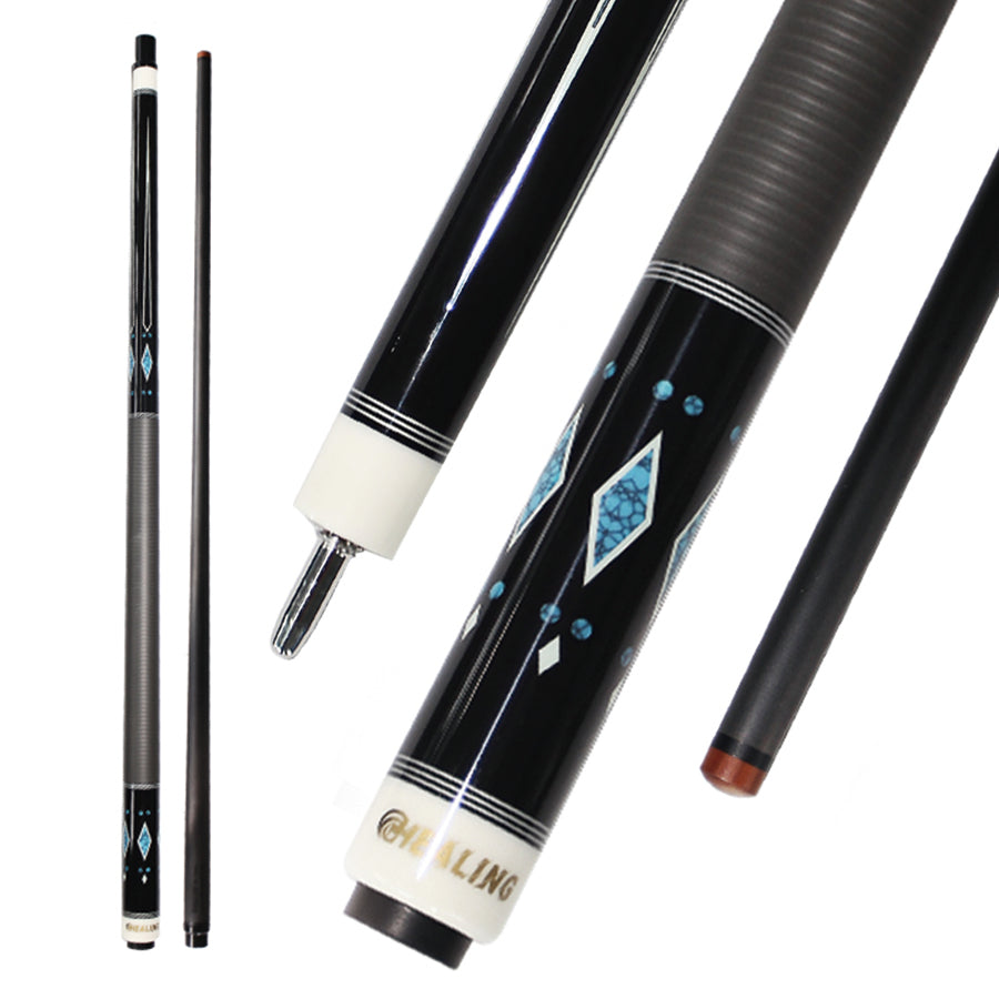 Break Cue with Carbon Shaft Wood Butt - 12.9mm Uniloc or Radial