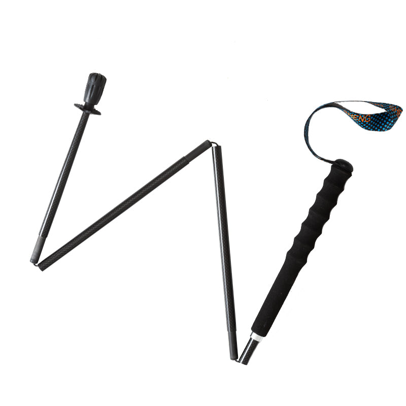 Carbon Trekking Poles Black - Folding and Ultralight