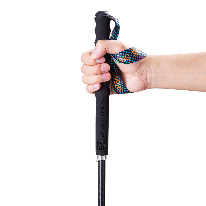 Carbon Trekking Poles Black - Folding and Ultralight