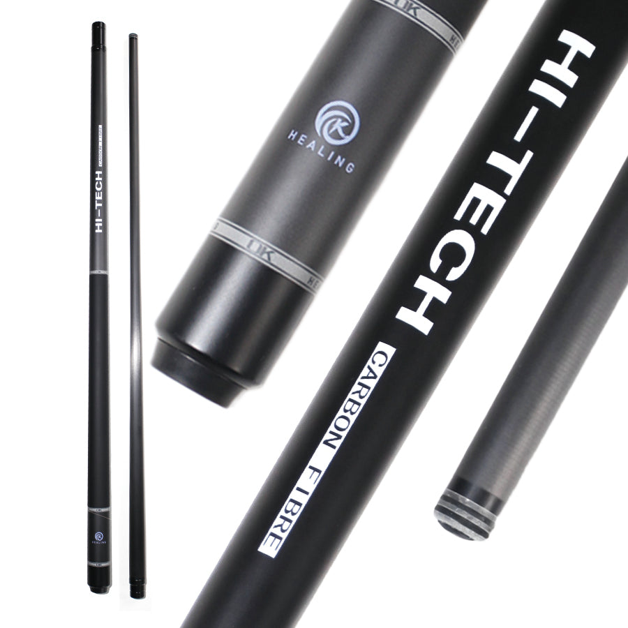 Carbon Fiber Pool Cue - 12.4mm Radial and Non-slip Wrap