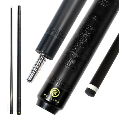 Black Carbon Fiber Pool Cue Radial - 12.5mm with XTC Ferrule