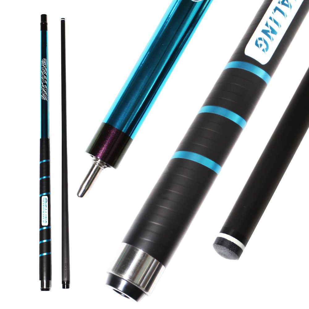 Break-Queue aus Kohlefaser mit rutschfestem Griffband, Uniloc-System (12,9 mm) und Juma-Ferrule