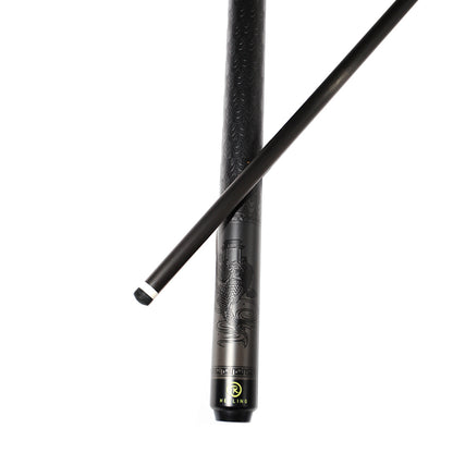 Black Carbon Fiber Pool Cue Radial - 12.5mm and XTC Ferrule