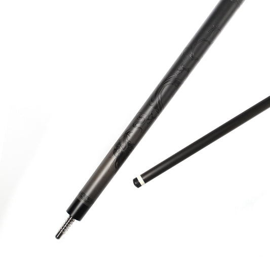 Black Carbon Fiber Pool Cue Radial - 12.5mm and XTC Ferrule
