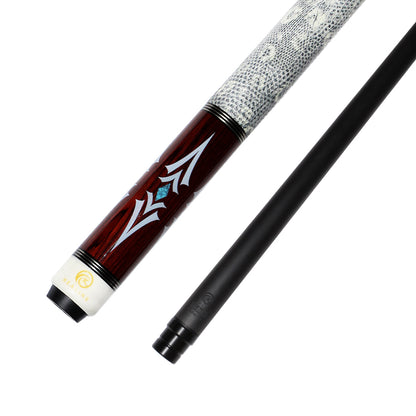 Pool Cue with Carbon Shaft Wood Butt - 11.8mm Radial