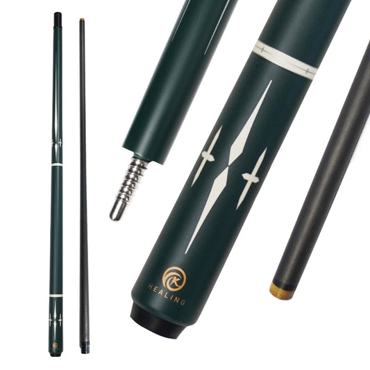 Billardqueue aus Kohlefaser – 12,4 mm Uniloc Grün