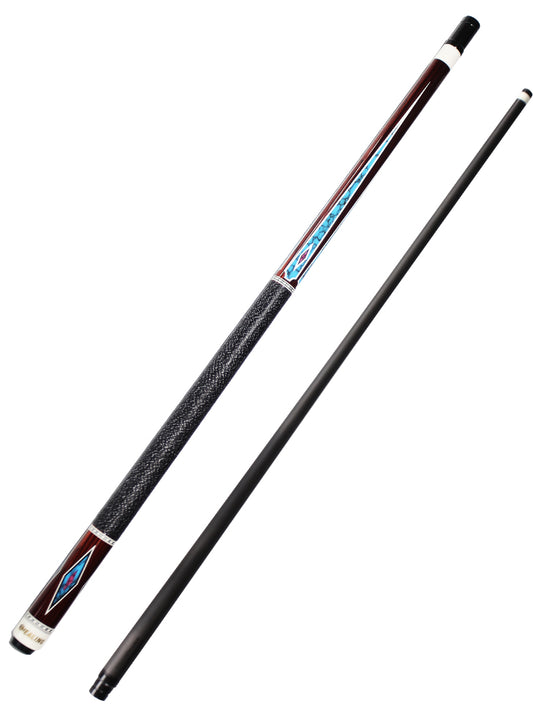 OKHEALING Play Cue with Carbon Fiber Shaft Hi-tech Wood Butt and Pigskin Tip