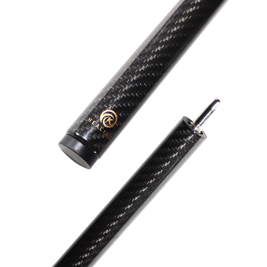 OKHEALING Carbon Jump Cue - Uniloc Joint 13.8mm Tip and Black 3K Twill Surface