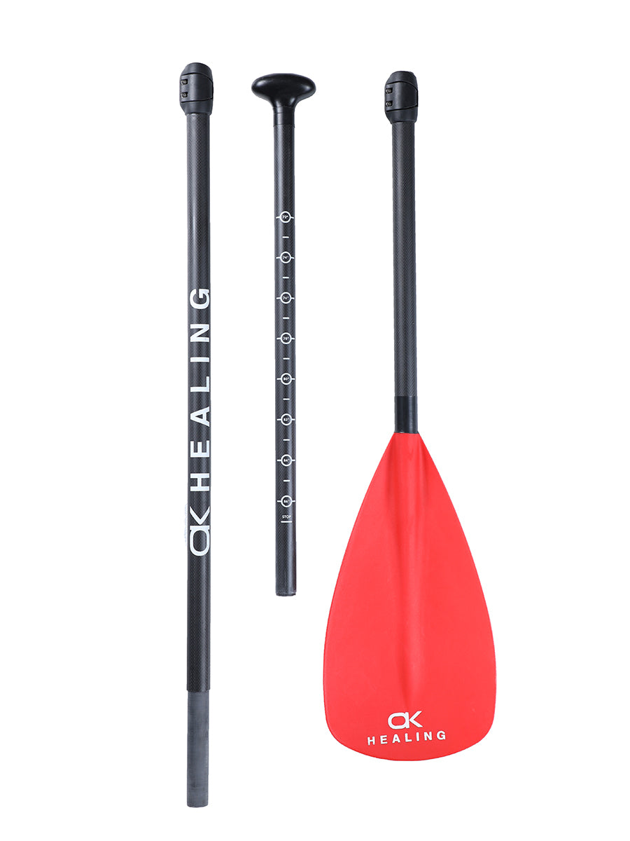 OKHEALING 3-Piece Fiberglass SUP Paddle with 3K Surface