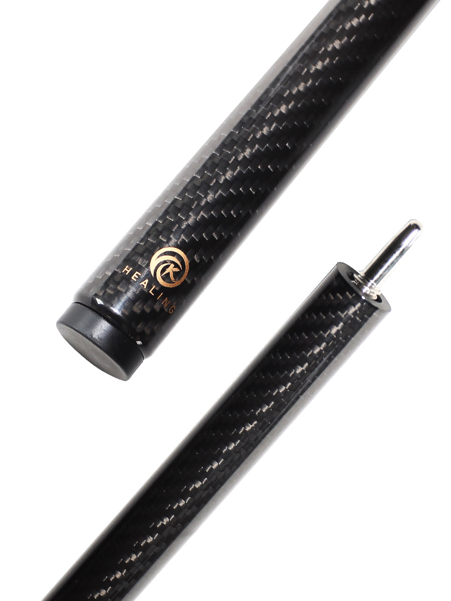 OKHEALING 3-piece Carbon Jump Cue with 3K Twill Surface and 12.9mm Bakelite Tip