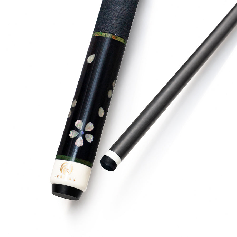 Schwarzer Billardqueue aus Kohlefaser, radial, 12,5 mm, mit XTC-Ferrule