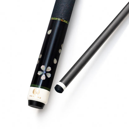 Schwarzer Billardqueue aus Kohlefaser, radial, 12,5 mm, mit XTC-Ferrule