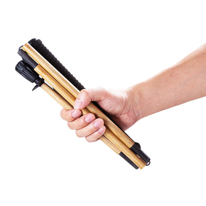 Ultra Light Folding bamboo surface carbon fiber Trekking Poles For Cross-country Race From Okhealing