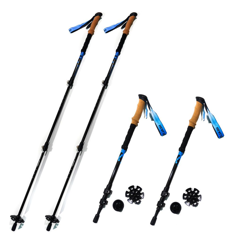Carbon Fiber Trekking Poles - Adjustable and Collapsible