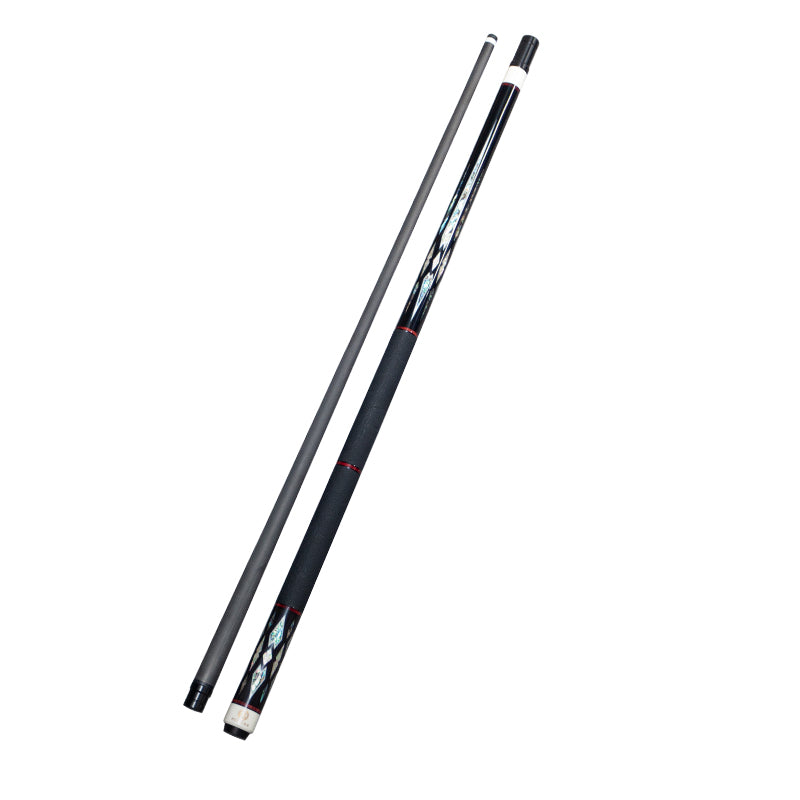 Schwarzer Billardqueue aus Kohlefaser, radial, 12,5 mm, mit XTC-Ferrule