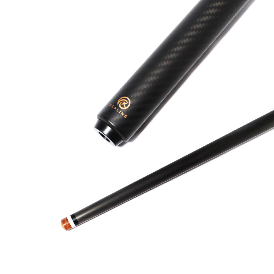 Billardqueue aus Kohlefaser – 10 mm Uniloc und schwarze 3K-Twill-Mattoberfläche 