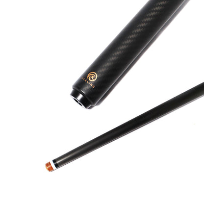 Billardqueue aus Kohlefaser – 10 mm Uniloc und schwarze 3K-Twill-Mattoberfläche 