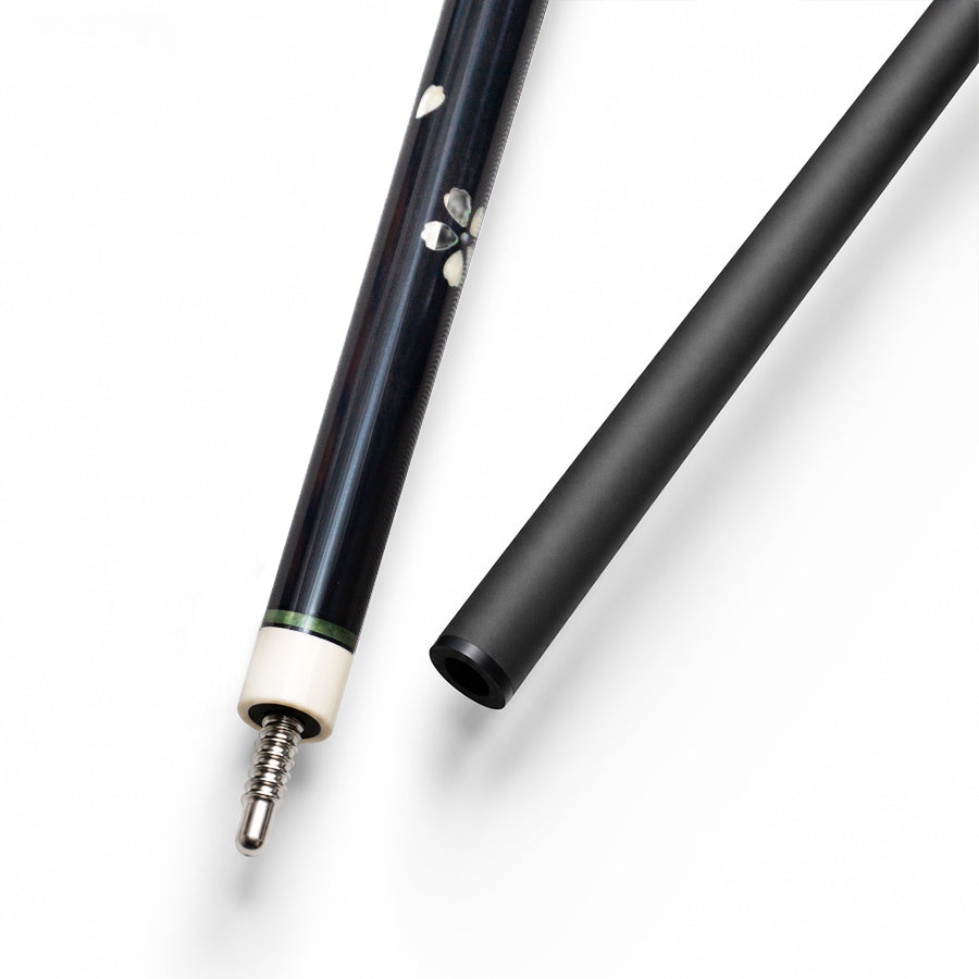 Schwarzer Billardqueue aus Kohlefaser, radial, 12,5 mm, mit XTC-Ferrule