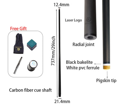 Carbon Fiber Shaft - Radial 12.4mm