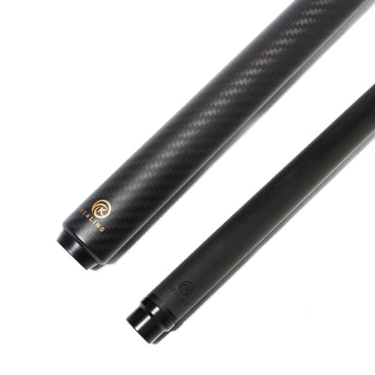 Billardqueue aus Kohlefaser – 10 mm Uniloc und schwarze 3K-Twill-Mattoberfläche 
