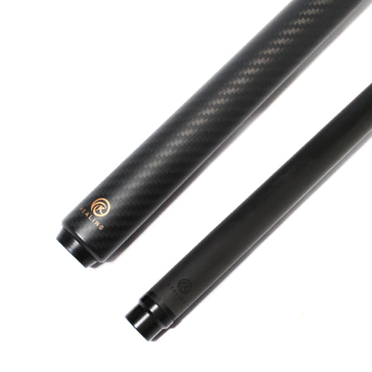 Billardqueue aus Kohlefaser – 10 mm Uniloc und schwarze 3K-Twill-Mattoberfläche 