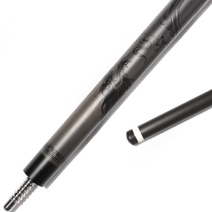 Black Carbon Fiber Pool Cue Radial - 12.5mm and XTC Ferrule