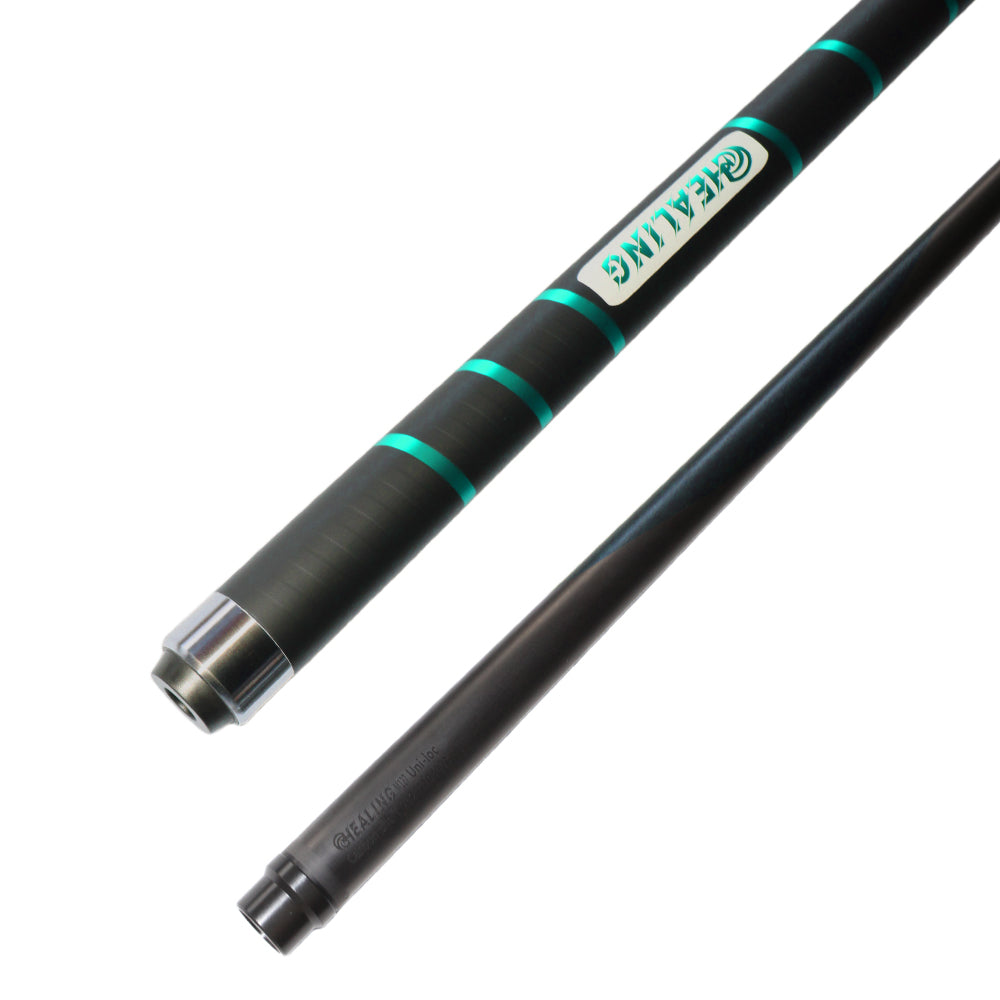 Break-Queue aus Kohlefaser mit rutschfestem Griffband, Uniloc-System (12,9 mm) und Juma-Ferrule