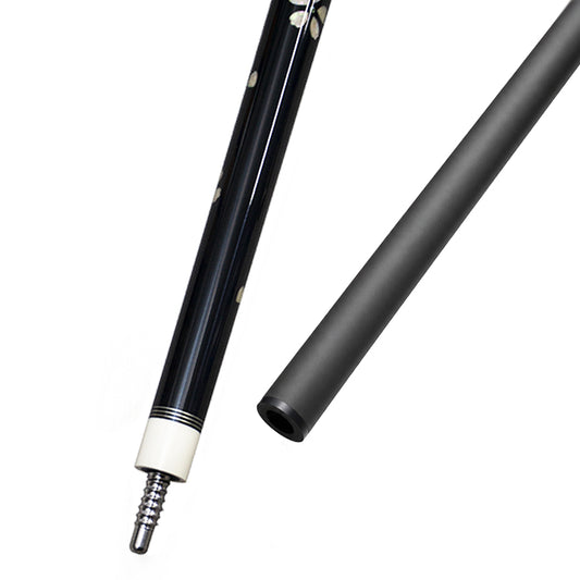 Schwarzer Billardqueue aus Kohlefaser, radial, 12,5 mm, mit XTC-Ferrule