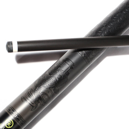 Black Carbon Fiber Pool Cue Radial - 12.5mm and XTC Ferrule