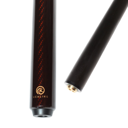 Carbon Fiber Red Pool Cue Uniloc Style - 12.4mm LD 3K Twill