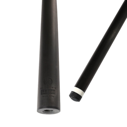 Black Carbon Fiber Pool Cue Radial - 12.5mm and XTC Ferrule