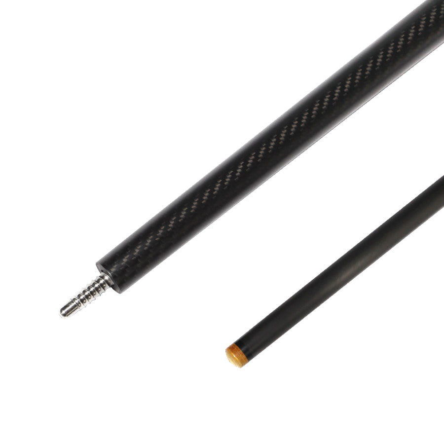Carbon Fiber Pool Cue - 12.4mm Uniloc and Black 3K Twill UD Surface