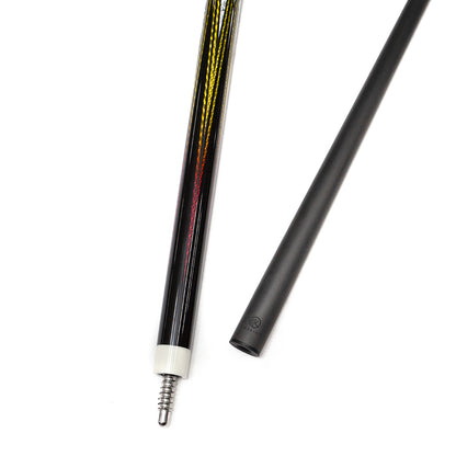 Schwarzer Billardqueue aus Kohlefaser, radial, 12,5 mm, mit XTC-Ferrule