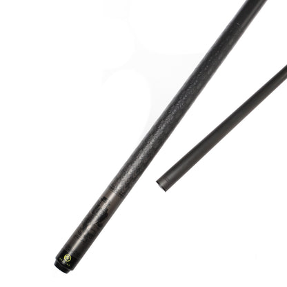 Black Carbon Fiber Pool Cue Radial - 12.5mm and XTC Ferrule