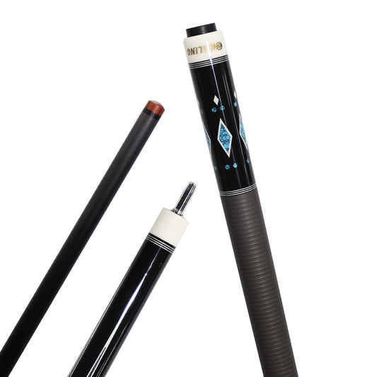 OKHEALING Break Cue with Carbon Shaft Wood Butt - Uniloc Joint (or Radial) 12.9mm Tip
