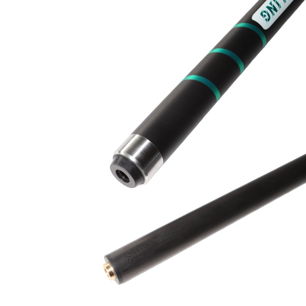 Break-Queue aus Kohlefaser mit rutschfestem Griffband, Uniloc-System (12,9 mm) und Juma-Ferrule