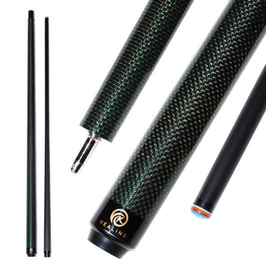 Carbon Fiber Pool Cue Uniloc Style - 12.4mm Low Deflection