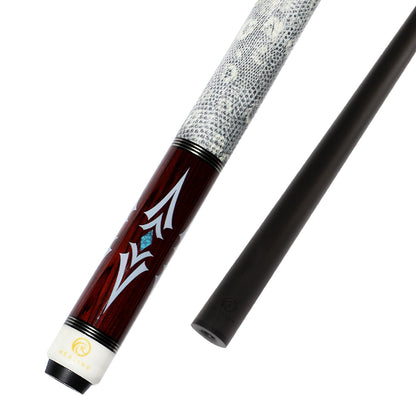 Pool Cue with Carbon Shaft Wood Butt - 11.8mm Radial