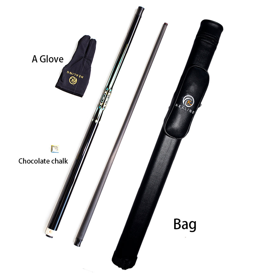 OKHEALING Carbon Break Cue - Uni-loc Joint 12.9mm Bakelite Tip