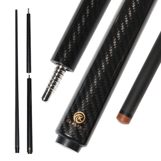 Carbonfaser-Break-Jump-Cue Radial Uniloc – 12,9 mm und 3K-Twill-Glanzlackierung