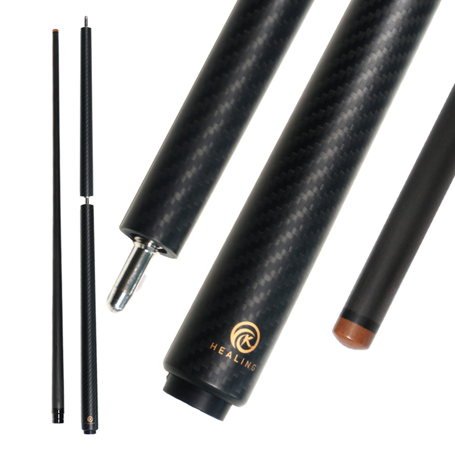 Carbon Fiber Break Jump Cue Uniloc Style - 12.9mm with 3K Twill Matte Finish