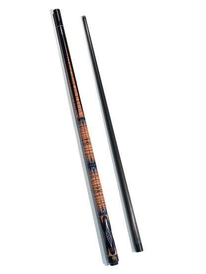 OKHEALING Carom Cue with Carbon Shaft Hi-tech Wood Butt and 11mm Tip