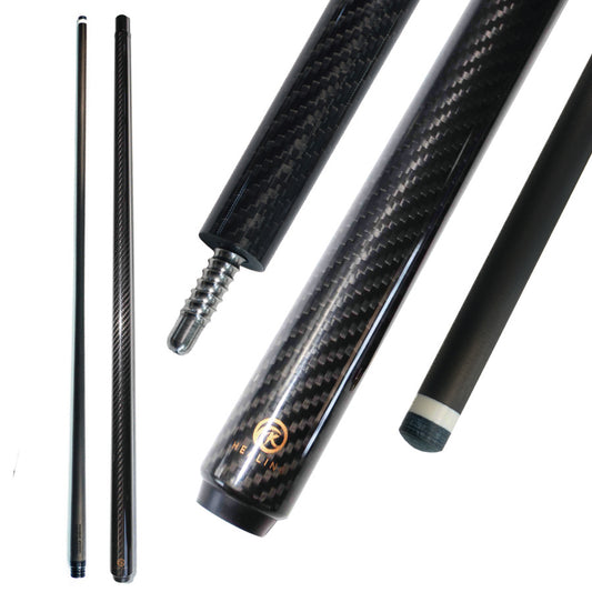 Black Carbon Fiber Pool Cue - 12.9mm Uniloc or Radial