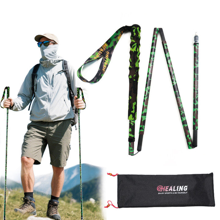 Carbon Fiber Trekking Poles - Folding Ultralight and Colorful