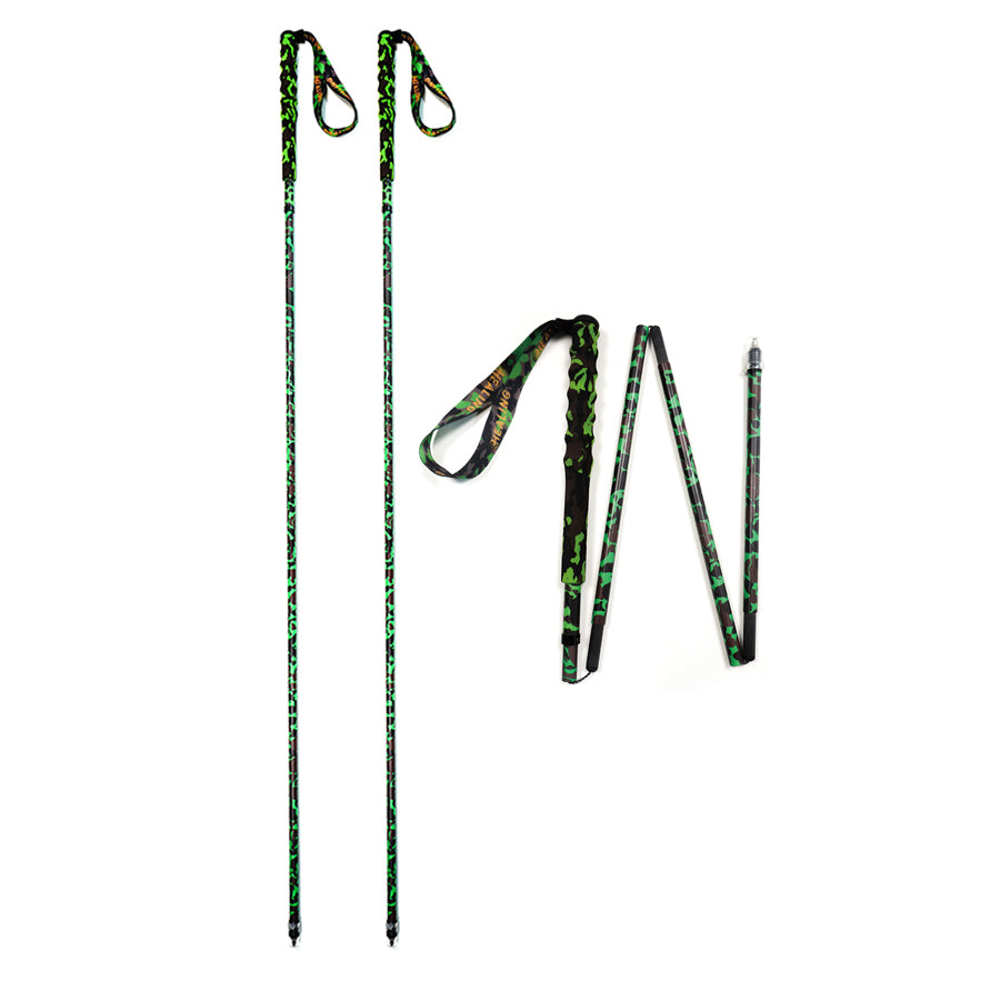 Carbon Fiber Trekking Poles - Folding Ultralight and Colorful