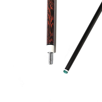 Billardqueue aus Kohlefaser mit 180-mm-Verlängerung – 12,4 mm Radialprofil und Holzmaserung