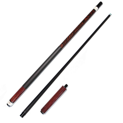 Billardqueue aus Kohlefaser mit 180-mm-Verlängerung – 12,4 mm Radialprofil und Holzmaserung