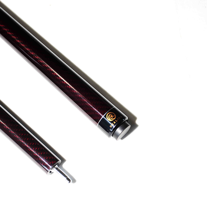 Carbon Fiber Break Jump Cue - 12.9mm Uniloc and 3K Twill Red Surface