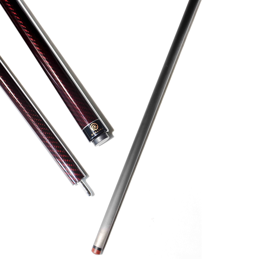 Carbon Fiber Break Jump Cue - 12.9mm Uniloc and 3K Twill Red Surface